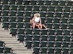 Couple Having Sex At The Stadium