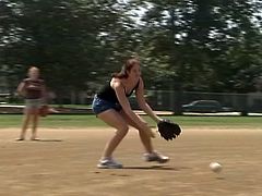 Check out these horny girls playing baseball and getting super horny after the match. They are ready to fuck their muscled coach and want his cock deep into their twats.