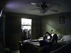 My mum masturbating in her bed room caught by hidden cam