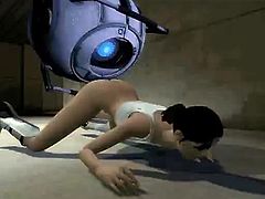Wheatley Fucks The Out Of Chell From Portal 2