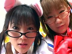 These Asian teens are dressed like innocent babes, but they are actually not. They celebrate a birthday and talk dirty stating their darkest wishes and teasing.