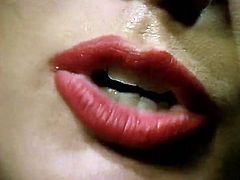 Rapacious black haired shapely hun named Jeanna Fine spreads her legs wide open and gets her trimmed cooch licked. Bitch goes down on her man greedily sucking his big hairy dick.