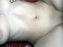 Very slutty amateur girlfriend with big tits in a gangbang ! She brushes her teeth with cum after huge facial cumshots...