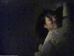 These two Asian couples have sex outdoors where they think no one can see them, especially during nighttime. These Japanese chicks are really naughty and horny.