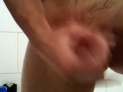 Cumming in the shower