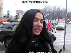 Horny studs pick up random girl from the streets. They offer a good deal for making hardcore gangbang porn video. She agrees with no hesitation. Later on she is fucked brutally in three ways penetration action.