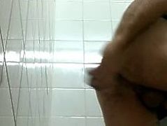 Hard fucking my ass in college bathroom 2