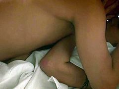 This short movie shows this brunette getting her trimmed pussy licked and then banged from behind while different people talk about it with each other's group.