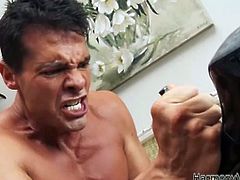 Megan Coxxx's hands reach uncontrollably to this nasty piece of man's hard flesh, She is getting her tight pussy fucked hard by a huge dick in a wild way, She prefers the hardcore dirty sex!