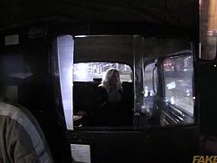 Karlie is a hot blonde MILF and she came back from a long flight. After some sweet talk with the driver she is ready for some hardcore banging in the car.