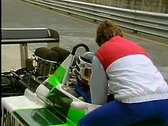 Massive dick of race driver needs deep suck before race starts