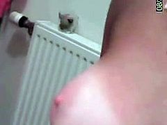 Hidden cam - French woman caught in bathroom
