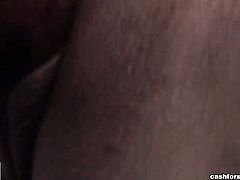 Brunette Christine keeps her mouth wide open while taking face cumshot