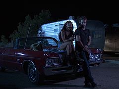 Watch this hardcore scene where the horny Kaylani Lei is fucked on the hood of a car in the middle of the night b y a guy.