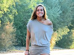 A jaw-dropping hottie strips for the camera and fondles her naked body in this arousing and teasing solo scene right here, hit play and check it out!