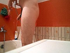 my hairy cock in shower