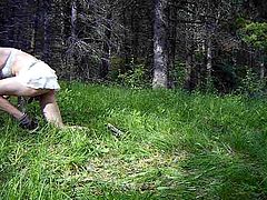 Sissyboi CD Cums in Forest