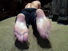 straight guys feet on webcam - soccer player, part 2