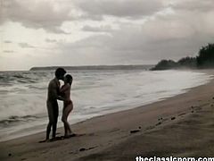 The Classic Porn brings you an exciting free porn video where you can see how a sensual vintage brunette gets banged in the beach while assuming some very hot poses.