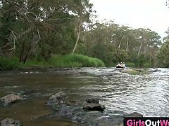 Three nasty amateur lesbian teens are ready to try oral sex and fingering on a raft. Courtesy of Girls Out West you can see them having a hell of a time!
