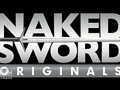 Naked Sword brings you a hell of a free porn video where you can see how an alluring gay hunk gets gangbanged raw by some horny studs while assuming some very interesting poses.