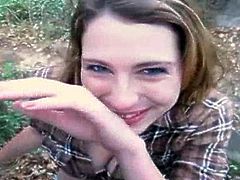 Her warm lips and soft hands are amazing during this top outdoor oral scene