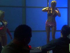 Carly is a full service stripper. When she gets taken to the VIP room she dances, strips then sucks his cock and lets him fuck her.