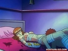 Injury hentai with blindfold hardsex