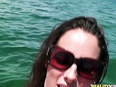 Brunette needs nothing but her mans hard ram rod in her mouth to be satisfied