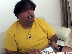 The Minion acts like he's the hottest guy Tiffany Holiday can get, but he has an incredibly small dick that poor Tiffany is trying to get stiff and suck hard.