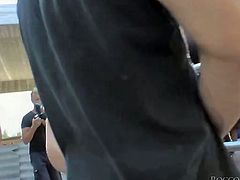Well shaped fuck starving sex pots with mesmerizing body shapes got their thirsting fuck holes properly shagged by bunch of thirsting beefcake guys.Look at this harsh gangbang fuck in Fame Digital sex clip!