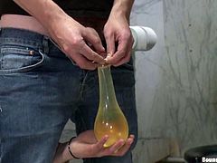 If you are a crazy bastard, enjoy this homosexuals making a dude do whatever they want in a public bathroom. They are sex maniacs!