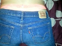 Cum on wife's Levis