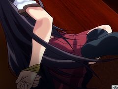 Tied up hentai girls gets toyed and fucked rough