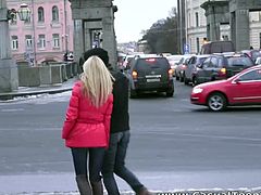 Lustful blond babe spreads legs wide open and gives good blowjob. Dude dives in her slit and makes her moan with a great pleasure. Go for the hottest Russian teen sex video.