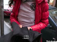 Tricky Agent brings you a hell of a free porn video where you can see how a kinky brunette belle is ready to suck and fuck while assuming some very interesting poses.