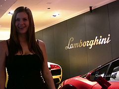 This girl is so irresistible and she can get naughty at any time. Today she is showing her pussy inside that super car Lamborgini!