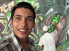 Check out this gay sex scene where this gay thug gets banged by two guys. As one of them pounds his asshole, the other gets blown by this guy.