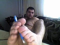 cute turkish guy showing his feet on webcam