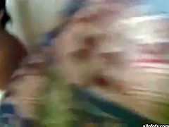 This slutty bitch is so horny during her period that decides to fuck. She gets her bloody cunt drilled hard and the sucks red dick. Have a look at this whore in Indian Porn sex video.