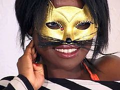 French  Black Girl Masked