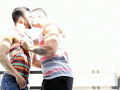 Ray Han sits on a bench and notices a hot stranger. They meet again later and go for a blowjob by the mall. Next, the ass fucking happens at one of their homes.