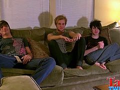 Make sure you don't miss these horny emo guys banging on their favorite couch. One got his hands cuffed and deepthroats cock while his tight ass is banged.
