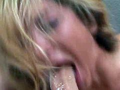 This spoiled blondie gives her lover the hottest blowjob of his life, probably in exchange for designer clothes or out of love for him, most likely a combination of the two.