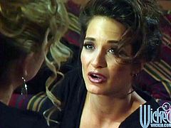 Take a look at this hot scene where these beautiful ladies will make your day with this lesbian scene as they please each other on camera.