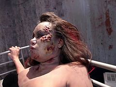 Have fun with this hot scene where this guy fucks the smoking hot zombie Annie Cruz after she sucks on his hard cock before being killed by.