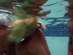 Filming  Underwater 3some!