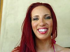 Today you can relieve your stress with precious redhead Kelly Divine. This red-haired seductress is the full package. She has a nice pair of huge tits and a big booty. The way she shakes her fine ass is enough to make you cum.