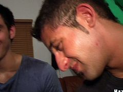 Take a look at this hot gay scene where these studs fuck the living hell out of one another as you hear them moan in a party.