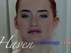 George has a gorgeous client named Haven. He massages her feet and he sucks on her toes before he slides his dick in her slit, fucks her and finishes inside.